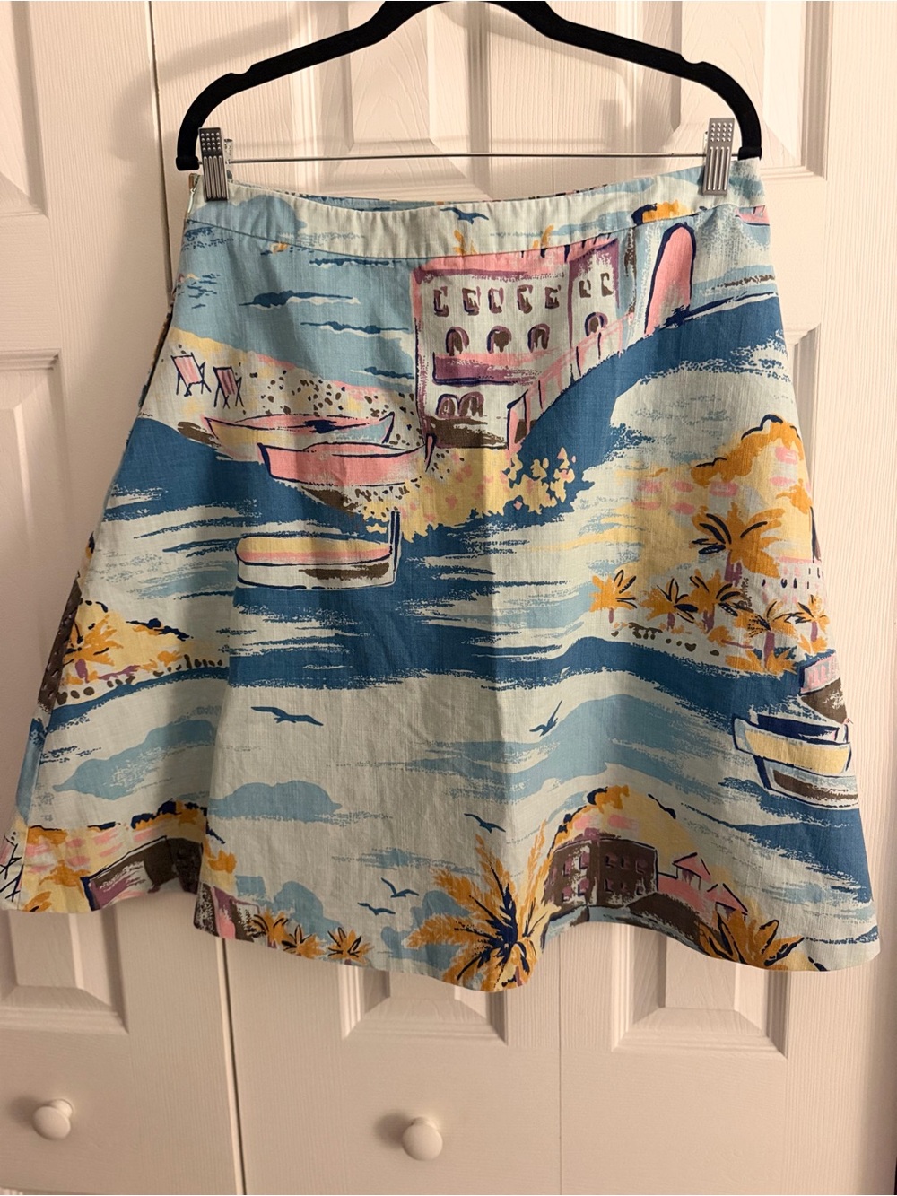 Boden | Nancy Riviera Coastal Novelty Print A-Line Skirt | Size US10R | EUC